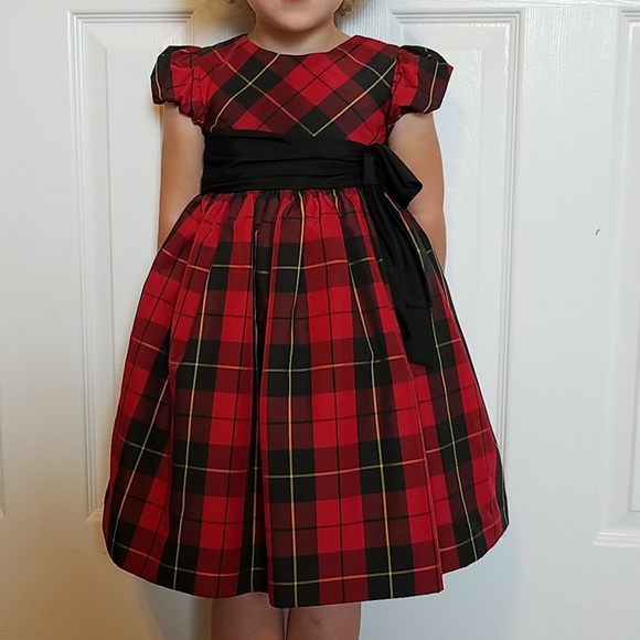 ralph lauren girls tartan dress
